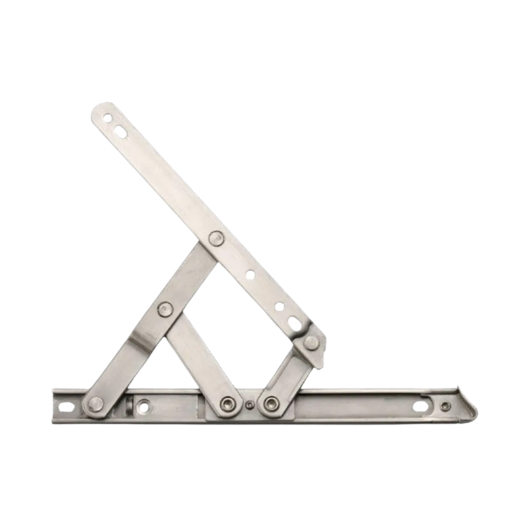 Stainless steel friction hinge mechanism used for controlled motion and secure positioning in doors and windows, ideal for furniture stability and precise adjustments.