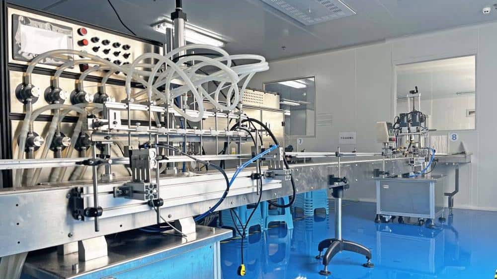 Automated Production Line for Hair Care Products in a Manufacturing Facility