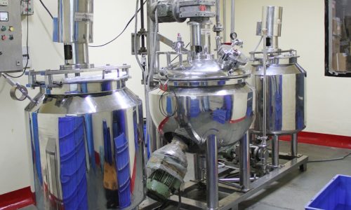Cosmetic Production Equipment in a Manufacturing Facility