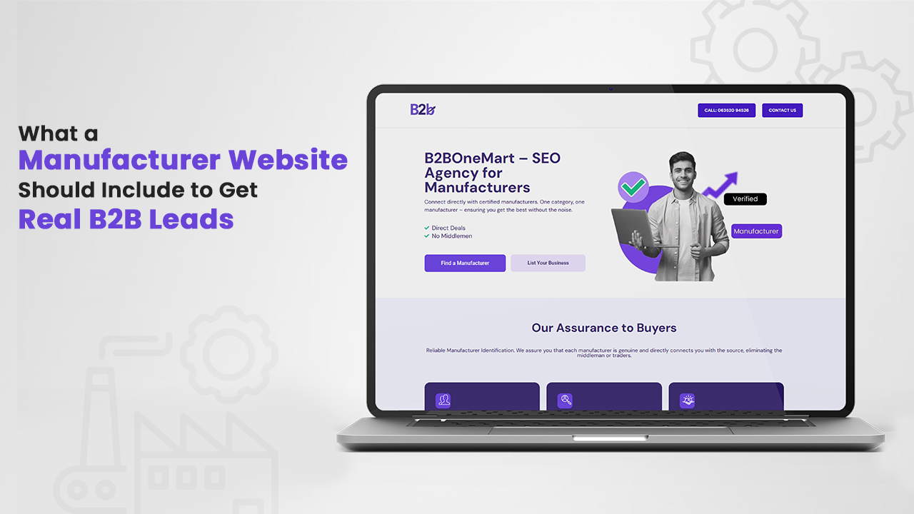 A strong manufacturer website should clearly explain your products, showcase your expertise, and build trust with potential buyers. Focus on providing detailed product descriptions, certifications, and client testimonials. Additionally, ensure your site is SEO-optimized to improve visibility on search engines and attract serious B2B leads.