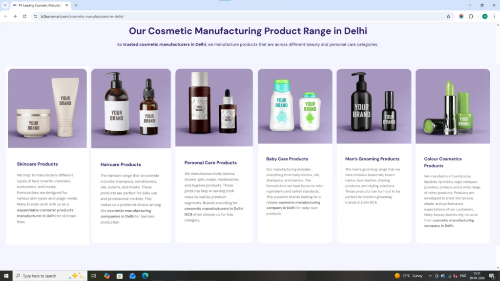 A strong manufacturer website should display products with clear specifications, applications, and use cases, not just product names. Each product must have its own dedicated page to help buyers understand what the product does, where it can be used, and which industries it serves.