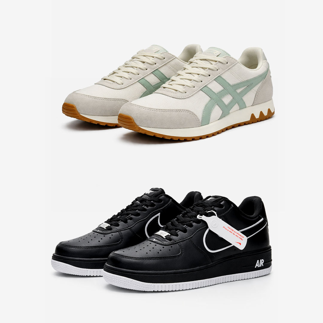 Premium first copy shoes inspired by Nike, Adidas, Gucci, and Louis Vuitton, featuring casual sneakers and fashion footwear styles supplied in bulk by India’s biggest first copy products wholesaler and importer, Luxstand, ensuring comfort, finish, and steady wholesale stock for retailers.