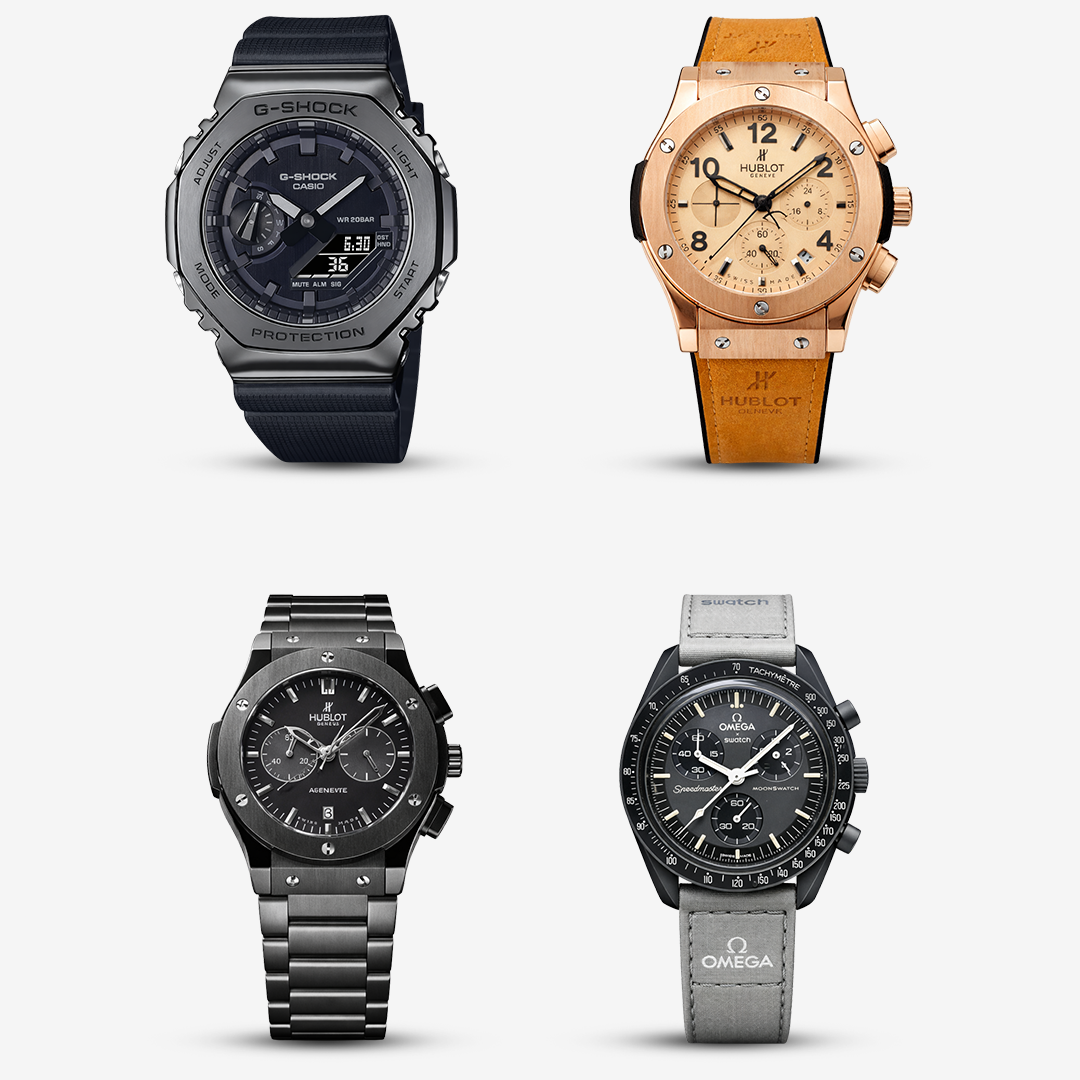Premium first copy watches inspired by Rolex, Omega, Rado, and Armani, featuring classic and contemporary chronograph and stainless steel designs, supplied in bulk by India’s biggest first copy products wholesaler and importer, Luxstand, ensuring high-demand dial finish, detailing, and steady wholesale stock for retailers.