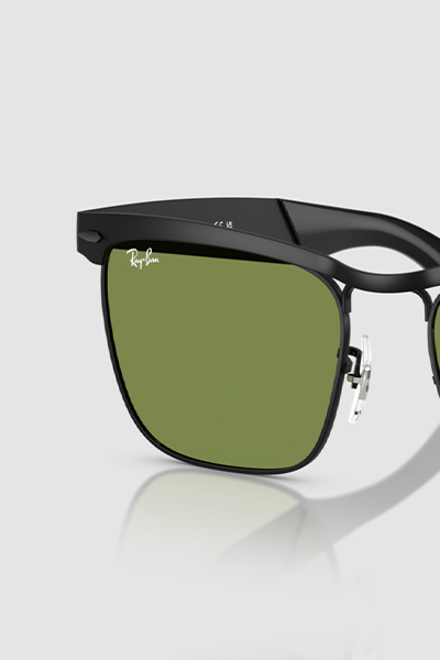 Close-up of clean logo detailing on first copy sunglasses wholesale in Mumbai showing precise branding, smooth frame finish, and premium quality for retail resale across India