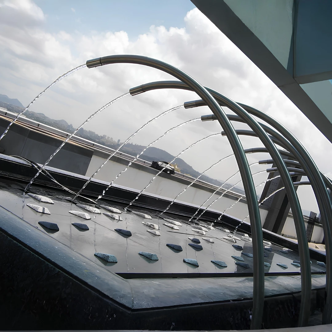 Architectural and Sculptural Fountains Some projects need fountains that fit well into the structure and not stand apart from it. To meet that requirement, at Jash Aqua, we provide fountains with designs that are aligned with the building’s layout, materials, and the overall theme. Being a leading water fountain manufacturer, with these fountains, our focus lies on production, finish, and long-term durability.
