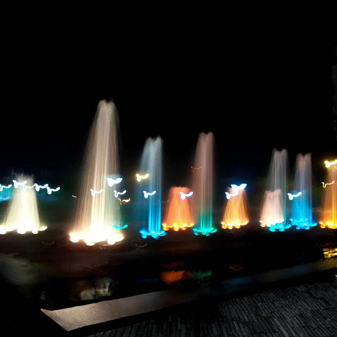 Musical and Dancing Fountains These are one of the most common fountains used in city spaces, large developments, and public attraction places. The system of music and dancing fountains is programmed to move in sync with the sound and lighting. Working in the fountain manufacturing industry for years, we ensure that the systems we provide run smoothly with consistent show quality over time.