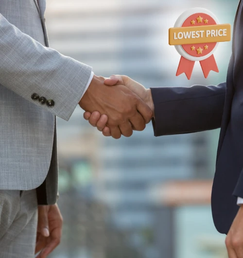 Business handshake representing direct partnership with a gold jewellery manufacturer in India, offering wholesale gold jewellery at factory-direct prices without middlemen.