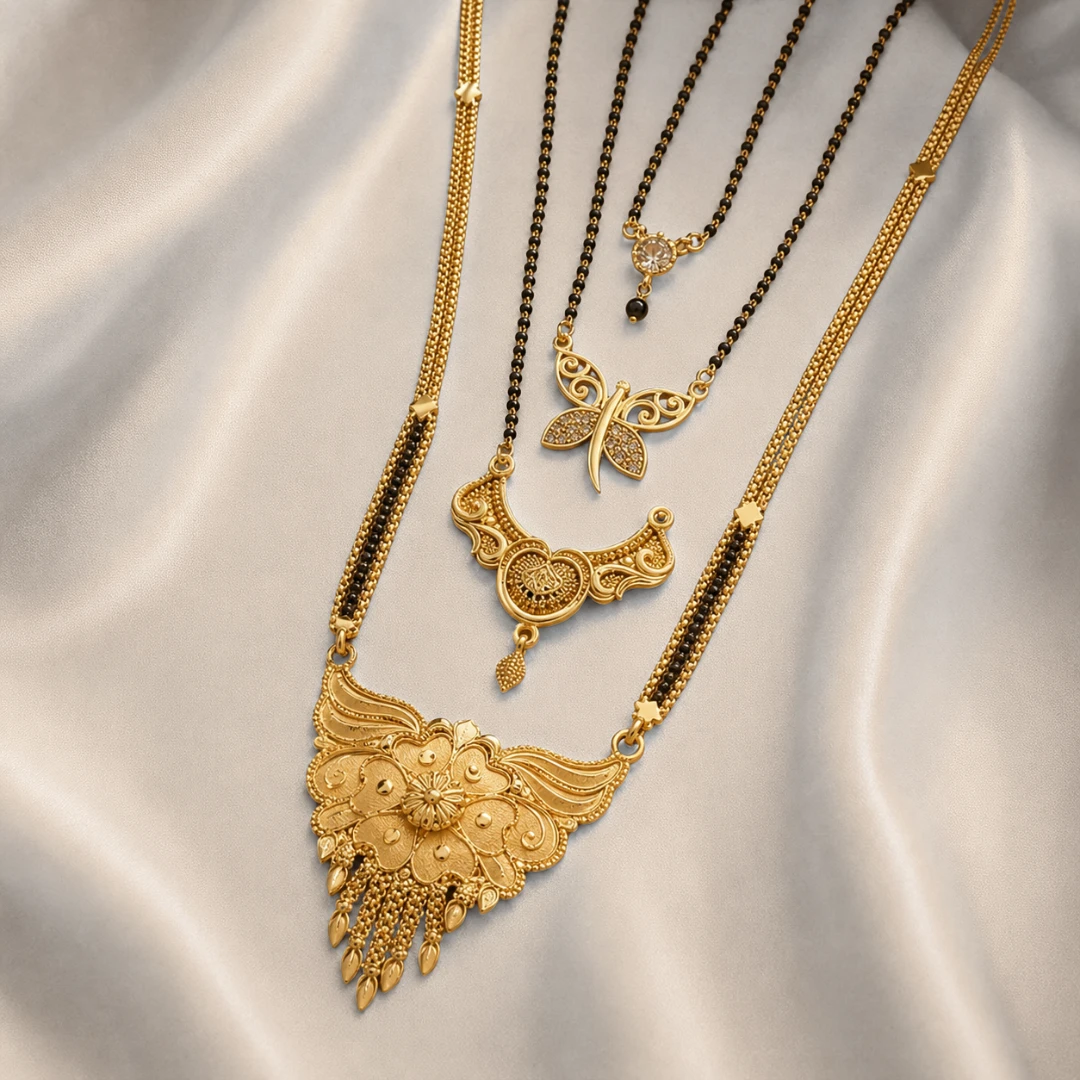 Better Half manufactures wholesale gold mangalsutras in traditional and contemporary styles with multiple weights, chain lengths, and custom regional designs.