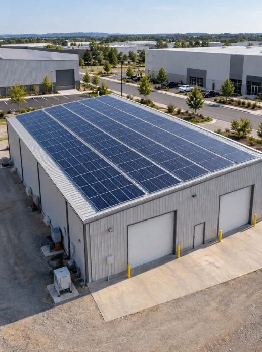 Commercial rooftop solar installation by Tropical Solar in India